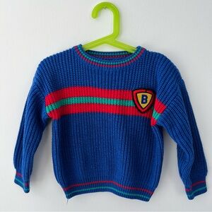 Vintage toddler kids acrylic sweater Y2K size 3t